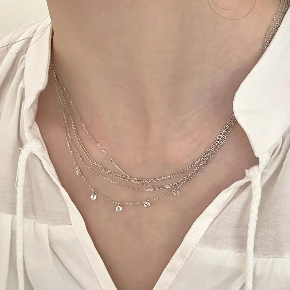 925 Silver CZ Statement Pendant Necklace DY191361 product image 4