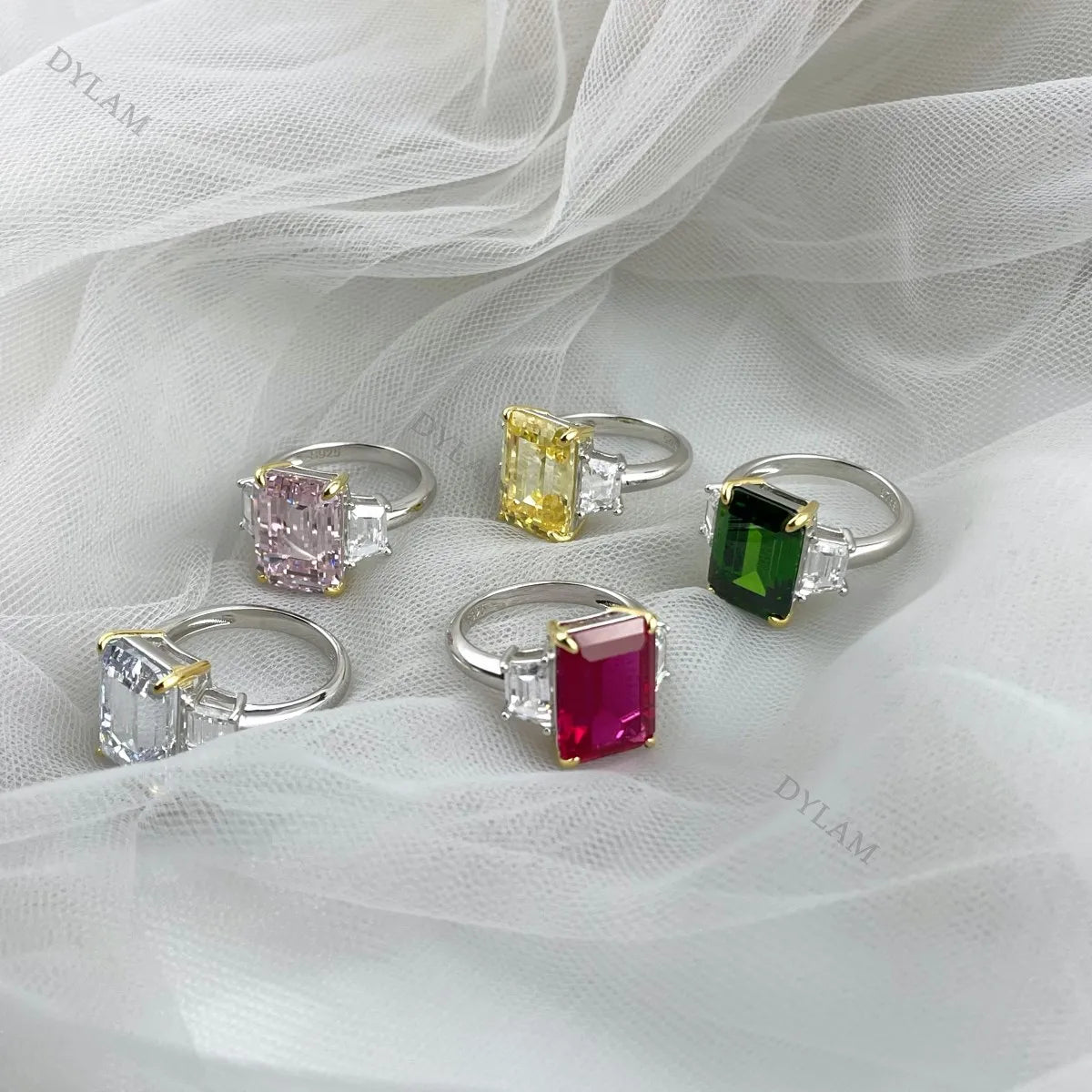925 Silver CZ Bridal Wedding Ring DY120160 product image 6