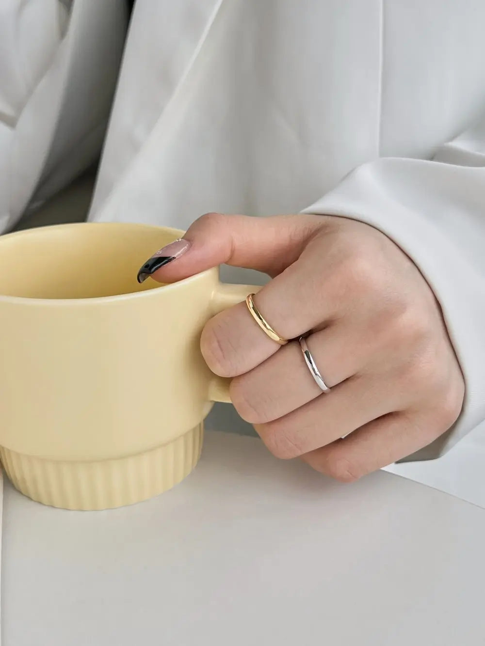 925 Sterling Silver Geometric Adjustable Ring product image 4
