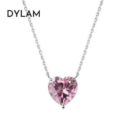925 Sterling Silver Heart 8A CZ Pendant Necklace product image 7