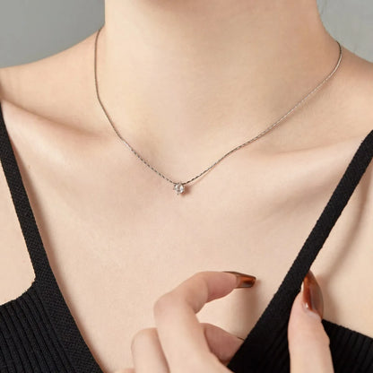 925 Silver CZ Minimalist Pendant Necklace DY190663 product image 2