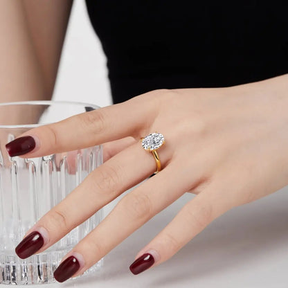 925 Silver CZ Bridal Engagement Ring DY120849 product image 4