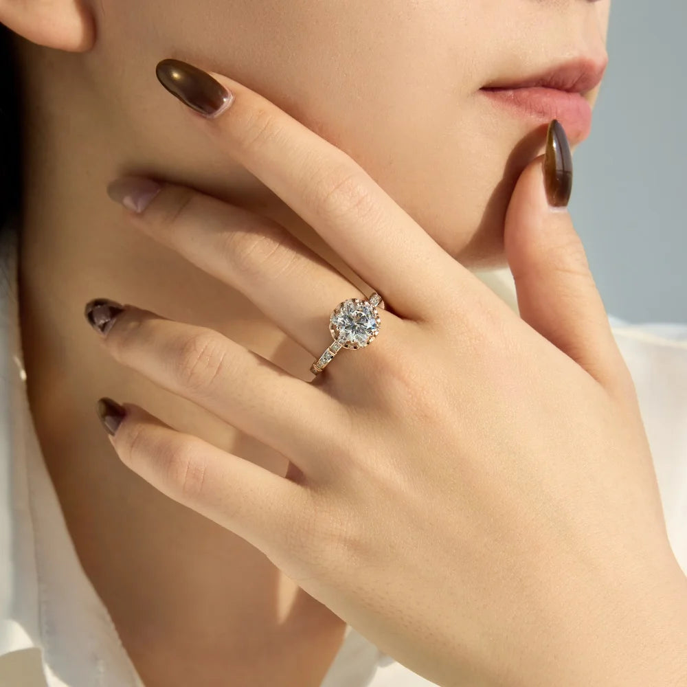 925 Sterling Silver Flower 5A CZ Engagement Ring product image 4