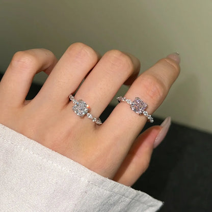 925 Sterling Silver CZ Engagement Ring DY121115 product image 6