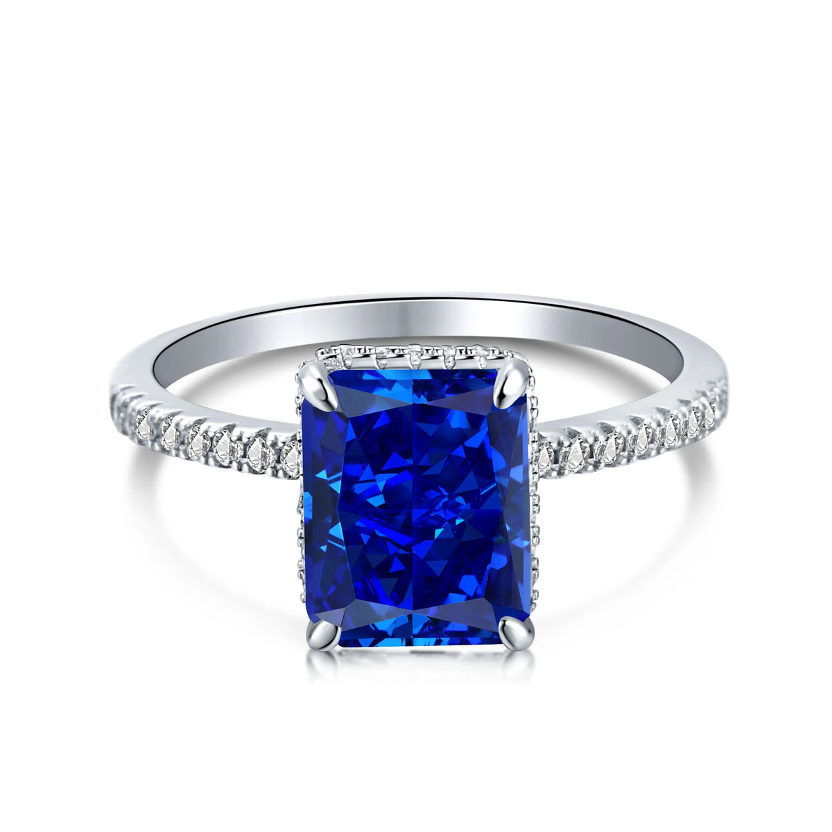 925 Silver CZ Minimalist Engagement Ring DY120099 product image 20