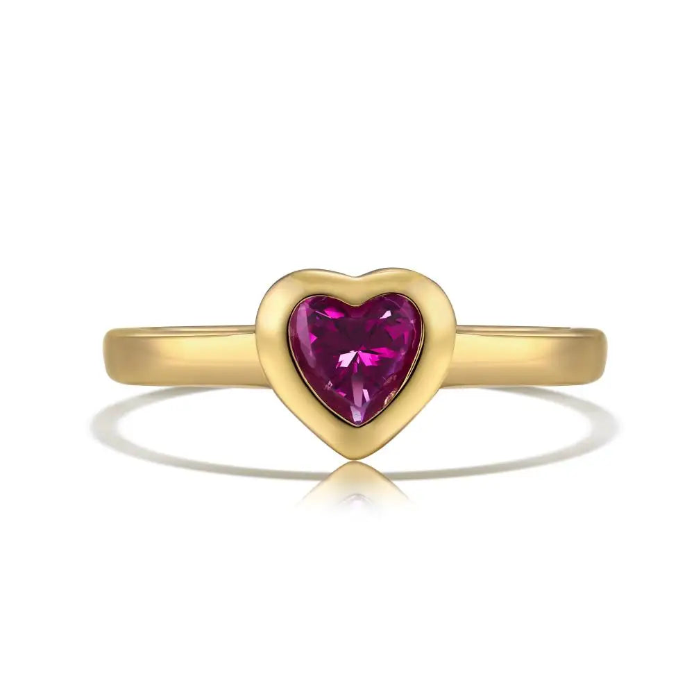 925 Sterling Silver Heart 8A CZ Wedding Ring product image 7