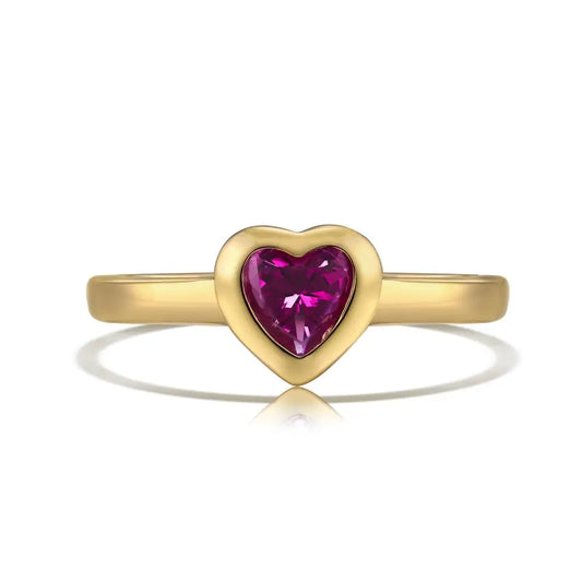 925 Sterling Silver Heart 8A CZ Wedding Ring product image 7