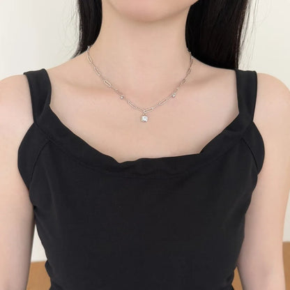 925 Silver 5A CZ Pendant Necklace DY191591 product image 3