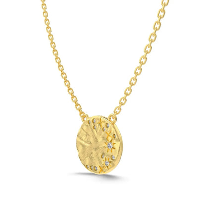 Captivating Design Jewelry 925 Sterling Silver AAAAA Grade Zirconia Frosted Surface Circle Disc Pendant Necklace