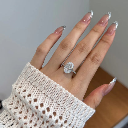 925 Silver CZ Minimalist Engagement Ring DY120167 product image 5