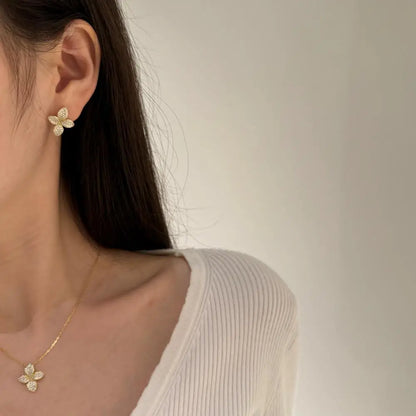 925 Sterling Silver Clover Lariat Necklace product image 2