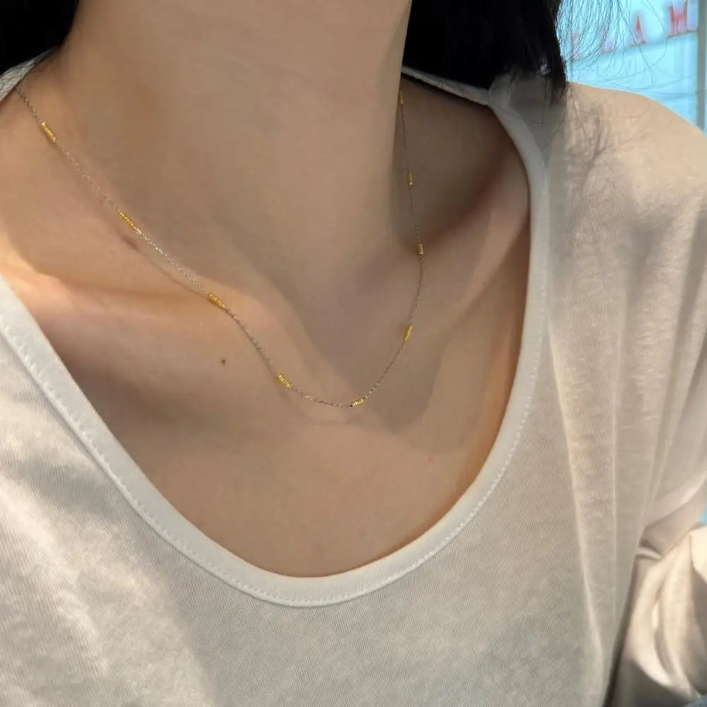 925 Silver Minimalist Chain Necklace DY191358 product image 4