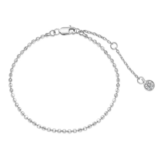 925 Silver CZ Statement Chain Bracelet DY150345 by KAKODIY