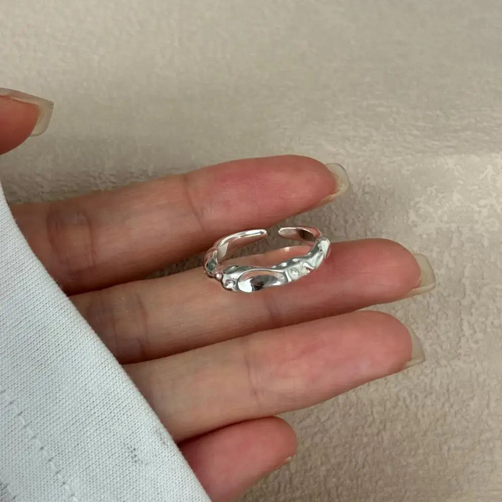 925 Silver Geometric Engagement Ring DY121445 product image 5