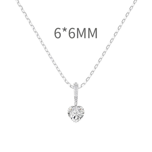 925 Silver Heart 5A CZ Pendant Necklace DY191921 product image 7
