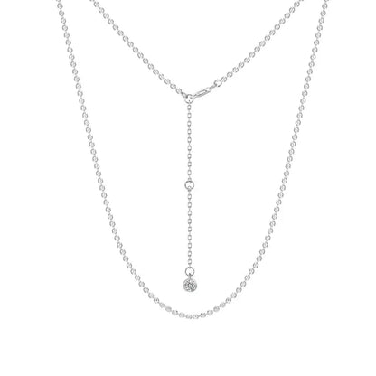 925 Sterling Silver Chain Necklace DY190996 by KAKODIY