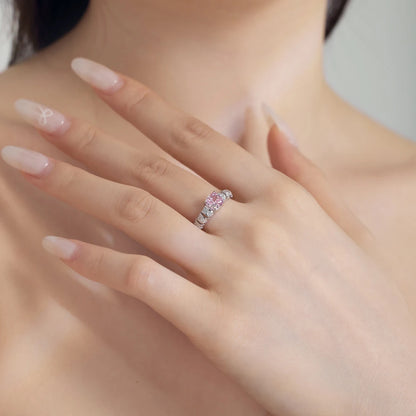 Oem Odm Jewelry Supplier S925 Silver Rhodium Plated Eternity Band   8A Crushed Iced Out Cut Zirconia Rings