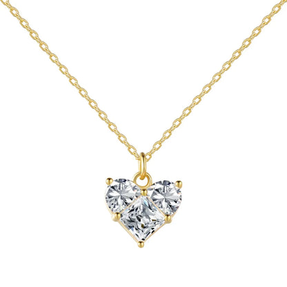 925 Silver Heart CZ Pendant Necklace DY190684 product image 9