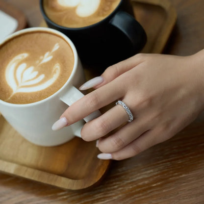 925 Silver 5A CZ Bridal Eternity Ring DY121527 product image 4