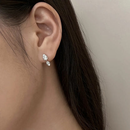 Oem Odm Wholesale Fresh Style S925 Silver Dangle Stud Earrings for Women Gifts 5A Cubic Zircon Waterdrop Pear Drop Earring