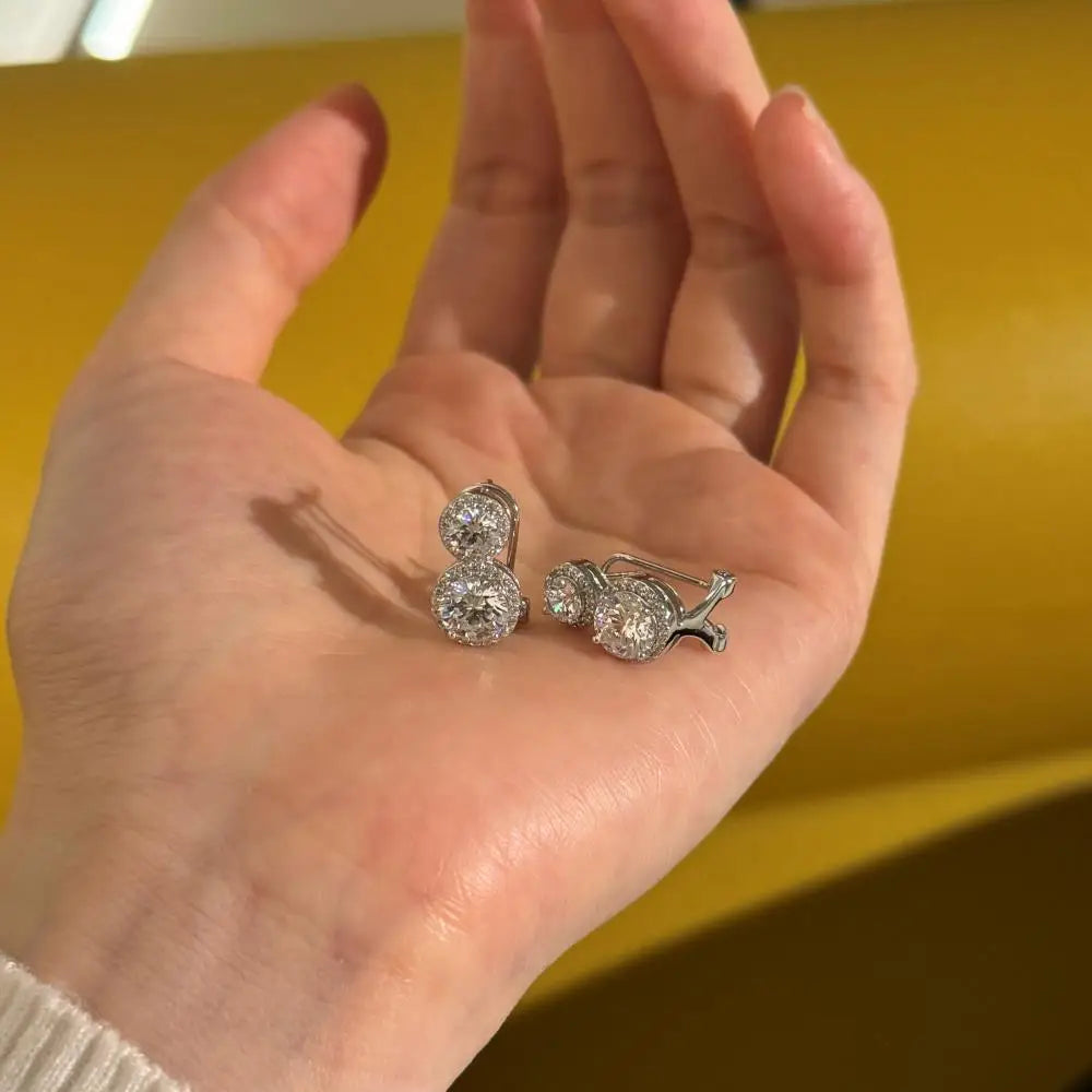KAKODIY Designer Female 925 Sterling Silver Diamond 5A Cubic Zirconia Stud Earrings Female - product image 6