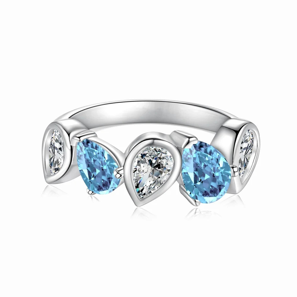 925 Sterling Silver Teardrop CZ Wedding Ring product image 8