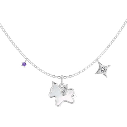 925 Silver Star 5A CZ Pendant Necklace DY191869 by KAKODIY