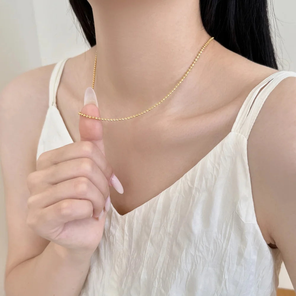 925 Sterling Silver CZ Minimalist Chain Necklace product image 6