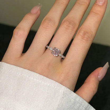 925 Sterling Silver CZ Engagement Ring DY121115 product image 2