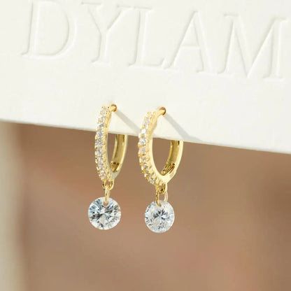 KAKODIY High Quality Pendant 14K Gold Plated Earrings 925 Sterling Silver Fine Jewelry Zirconia Earrings - product image 3