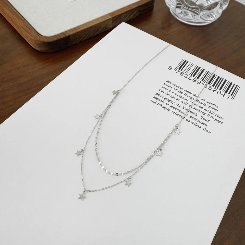 925 Sterling Silver Star Lariat Necklace product image 3