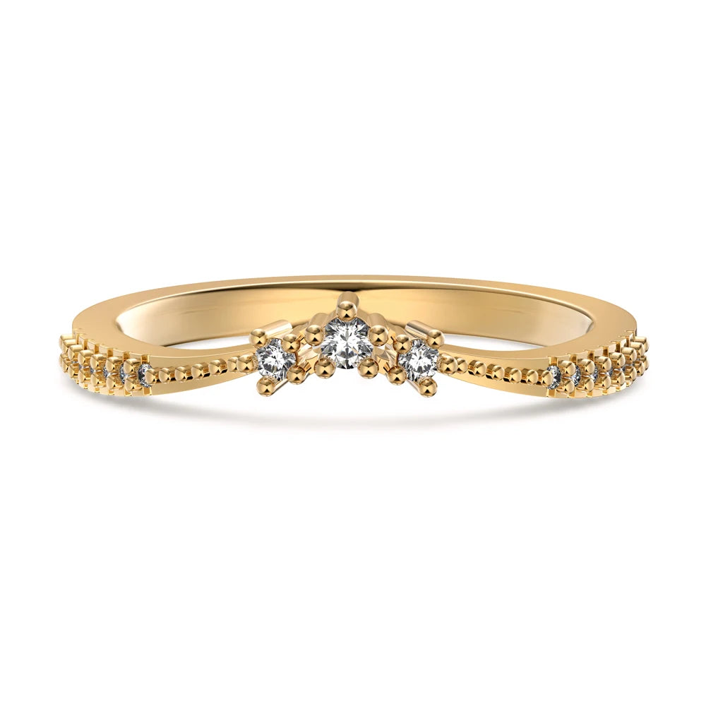 925 Sterling Silver CZ Personalized Wedding Ring product image 7
