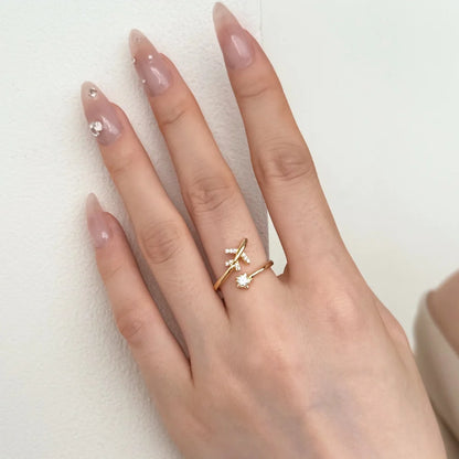 925 Sterling Silver Airplane CZ Adjustable Ring product image 6