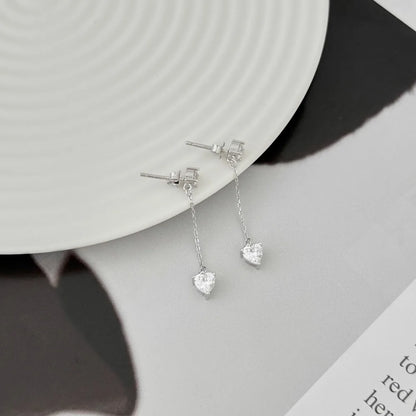 KAKODIY Charm Boutique Fashion Accessories 925 Sterling Silver Earrings Tassel 5A Cubic Zirconia Love Stud Earrings Lady Gift Daily - product image 2