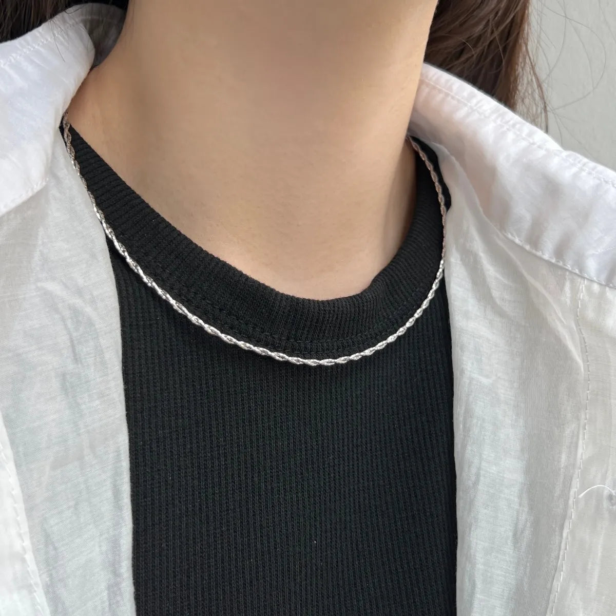 925 Silver Minimalist Pendant Necklace DY190664 product image 5