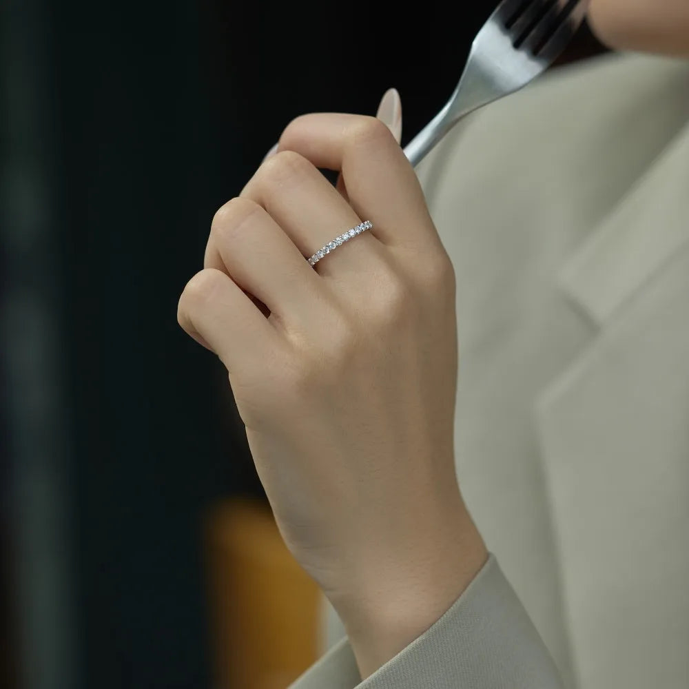 925 Sterling Silver 5A CZ Engagement Ring DY121534 product image 6