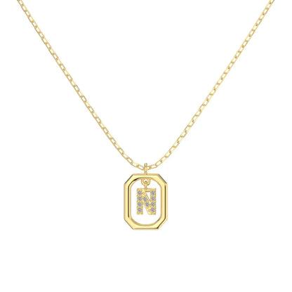 925 Silver 5A CZ Initial Necklace DY191342 product image 4