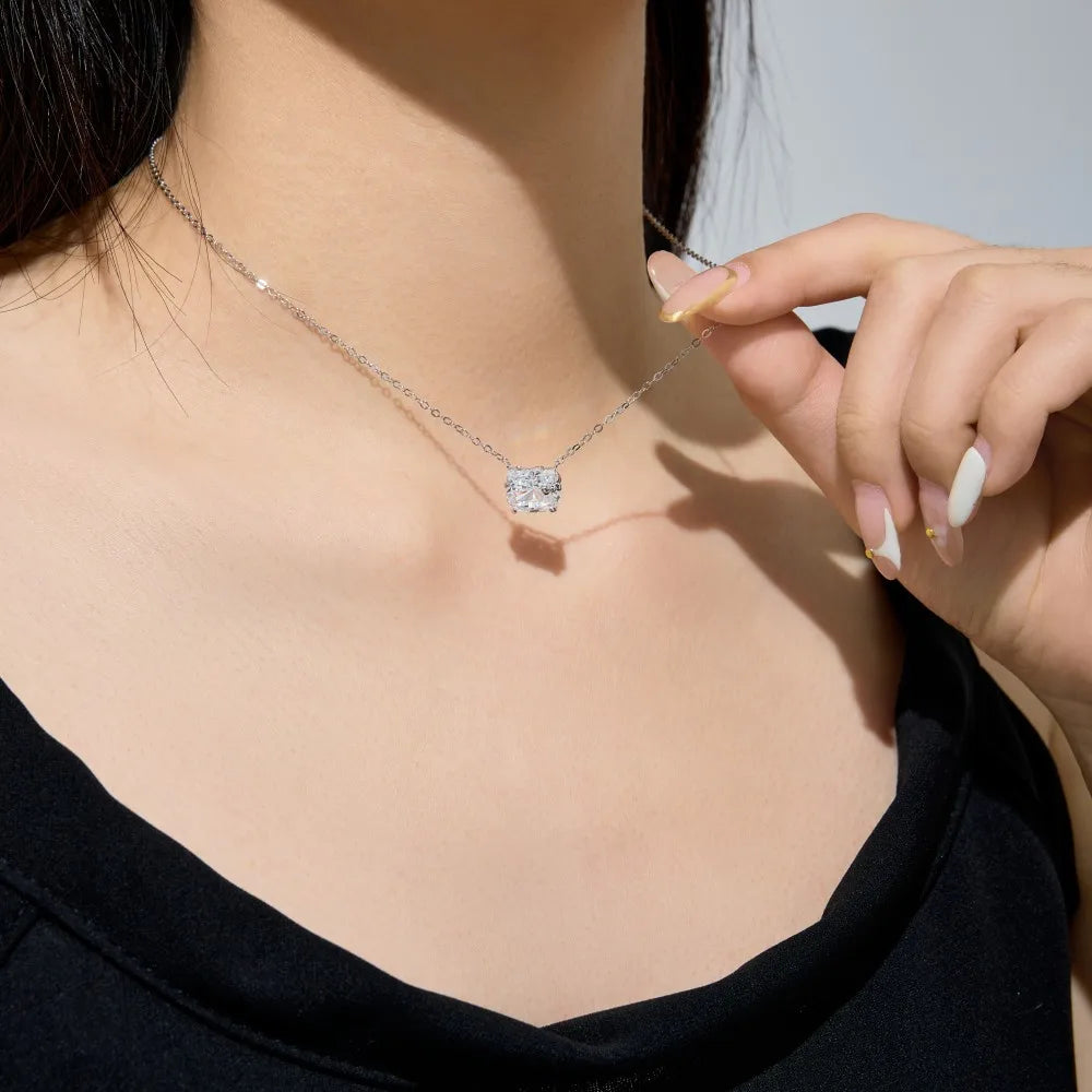 925 Sterling Silver Bow 5A CZ Pendant Necklace product image 4