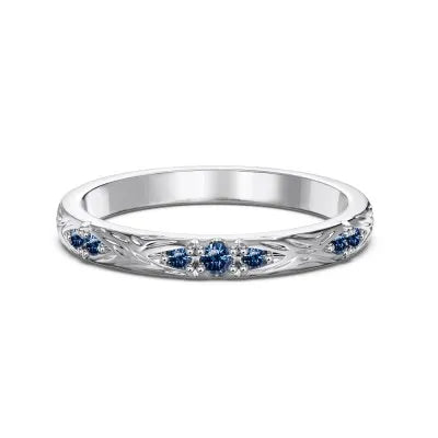 925 Sterling Silver 5A CZ Stacking Ring by KAKODIY