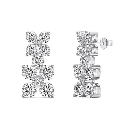 KAKODIY new design high-end quality 925 sterling silver deciduous 5A cubic zirconia earrings - product image 1