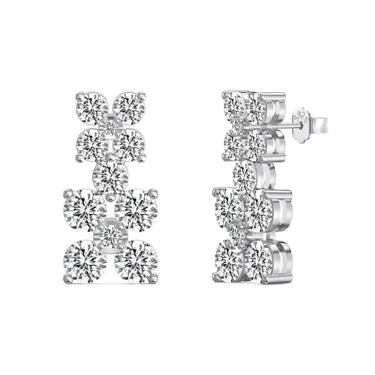 KAKODIY new design high-end quality 925 sterling silver deciduous 5A cubic zirconia earrings - product image 1