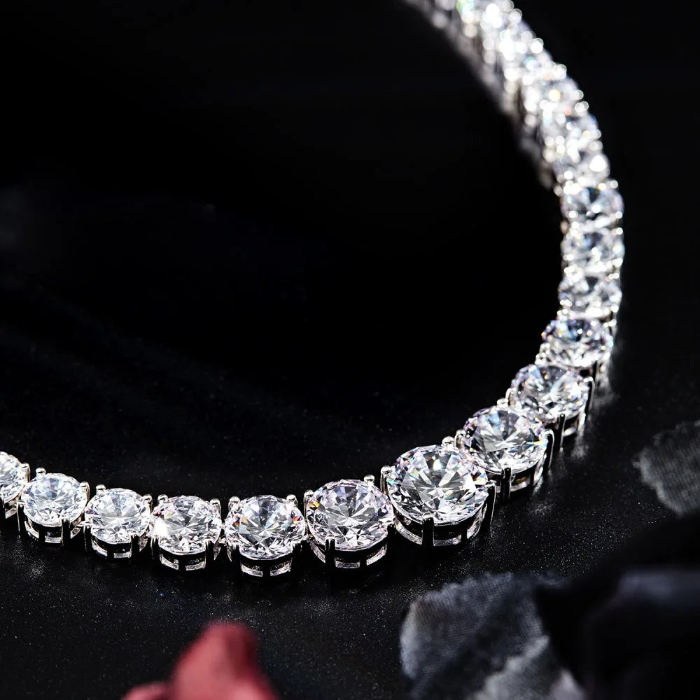 925 Sterling Silver CZ Statement Tennis Necklace product image 3