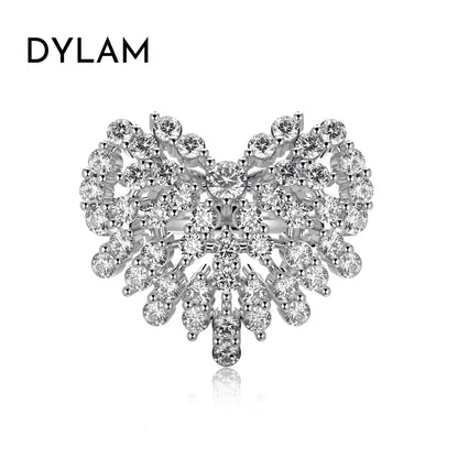 925 Silver Heart CZ Engagement Ring DY121033 product image 5