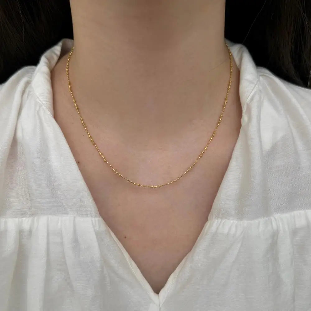 925 Silver Minimalist Chain Necklace DY191364 product image 3