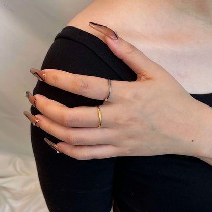 925 Silver Minimalist Adjustable Ring DY120073 product image 4