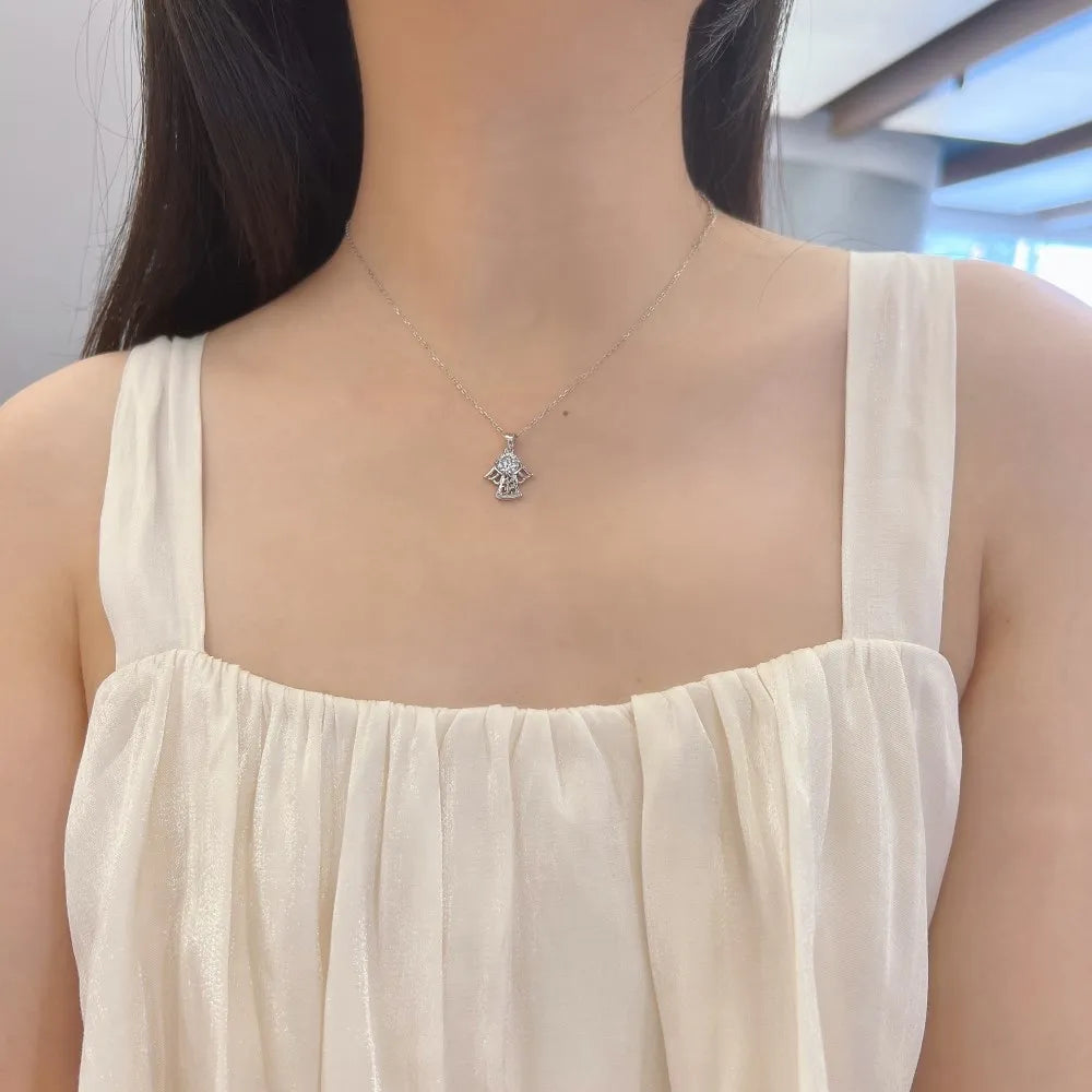 925 Silver 5A CZ Pendant Necklace DY190378 product image 4