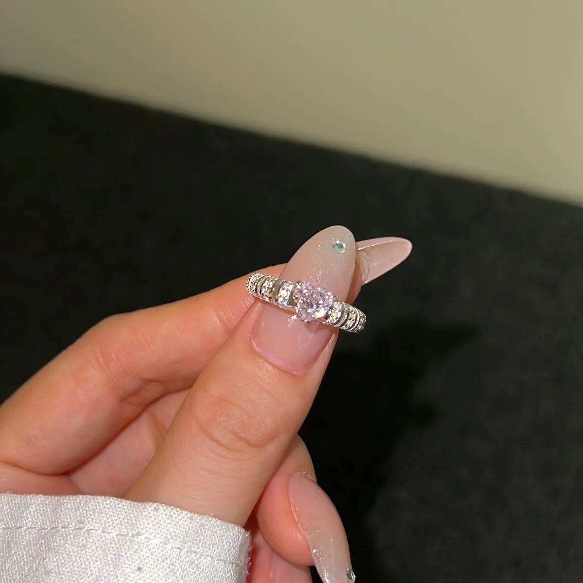 925 Sterling Silver Heart CZ Statement Ring product image 5