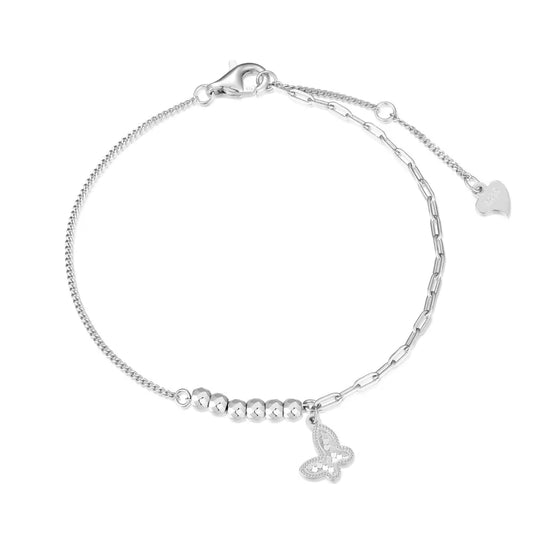 925 Silver Butterfly Chain Bracelet DY150579 product image 7
