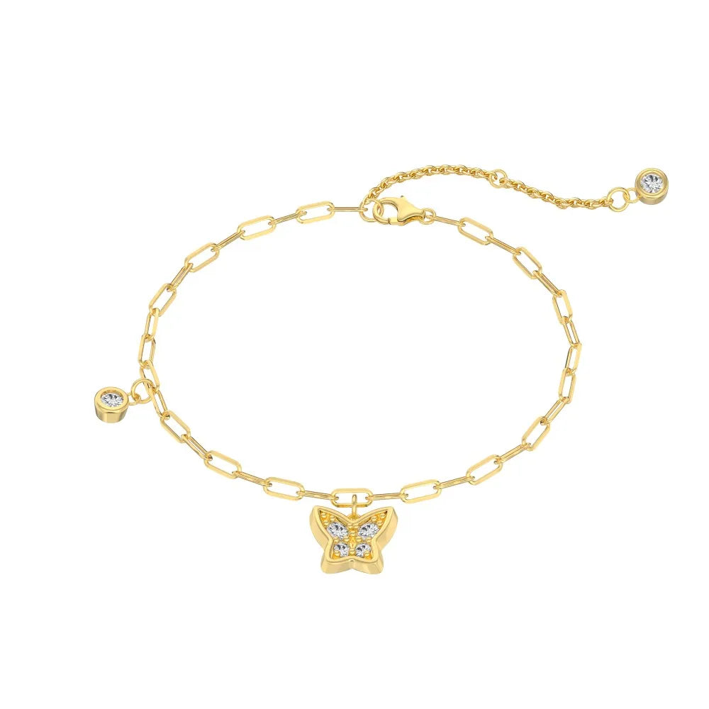 925 Sterling Silver Butterfly 5A CZ Bracelet product image 8
