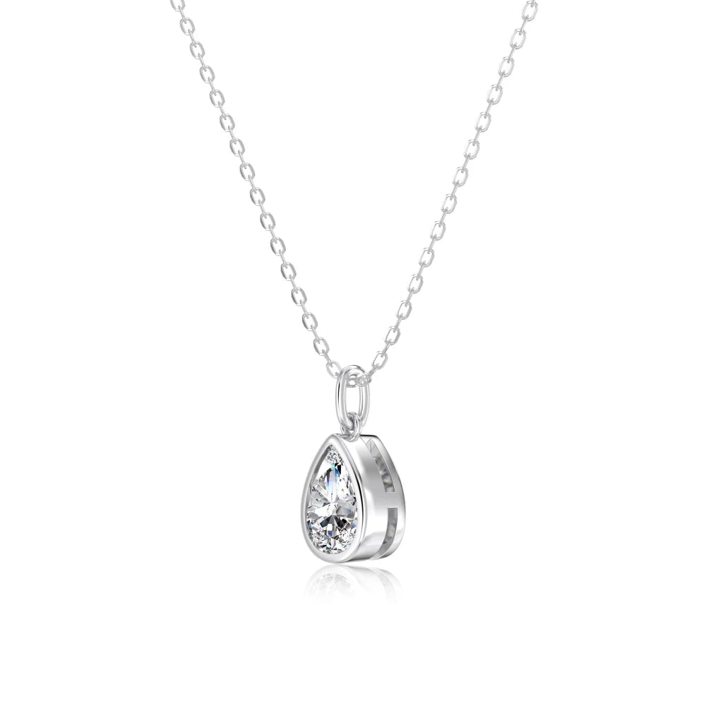 925 Sterling Silver Teardrop Pendant Necklace product image 7